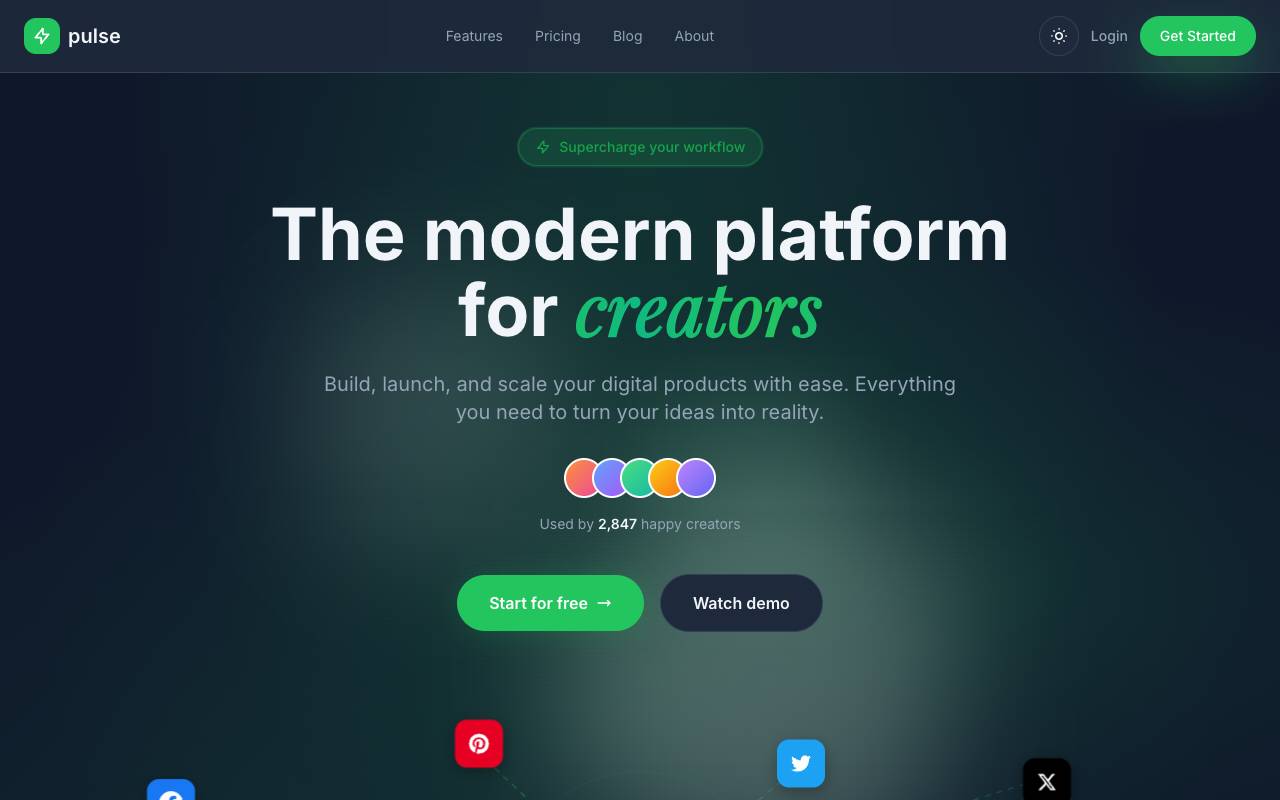 Pulse Template Preview