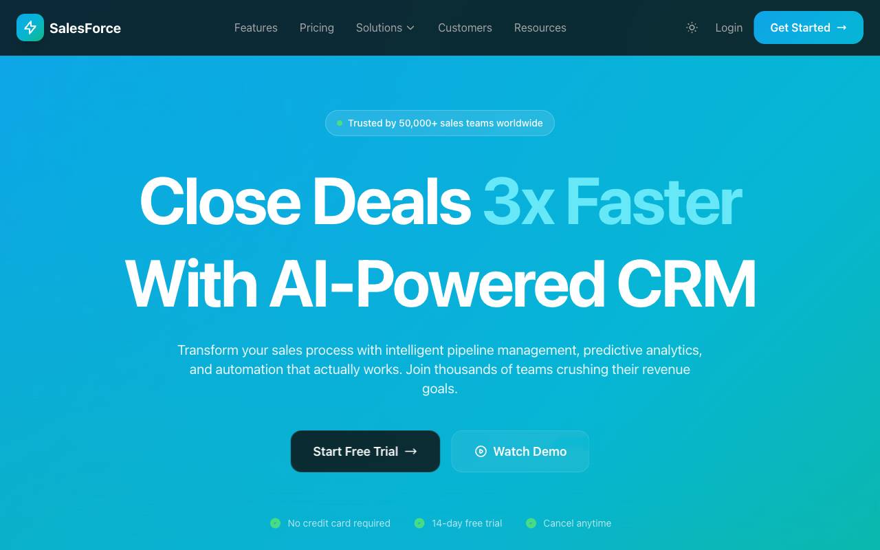 SalesForce Template Preview