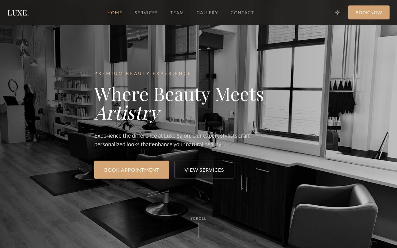 Salon Template Preview