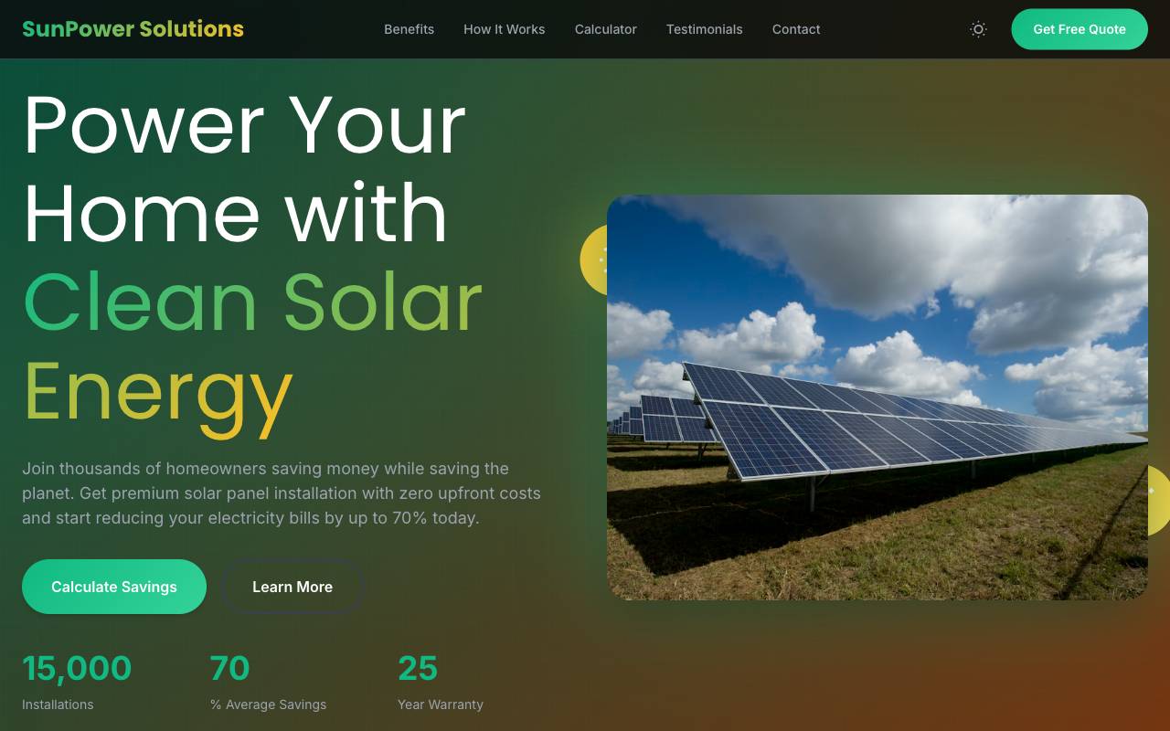 Solar Template Preview