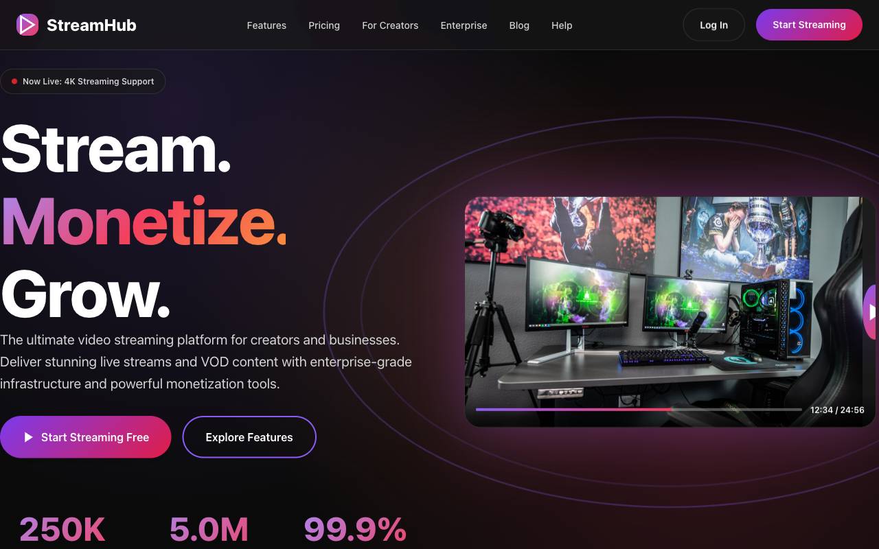 StreamHub Template Preview