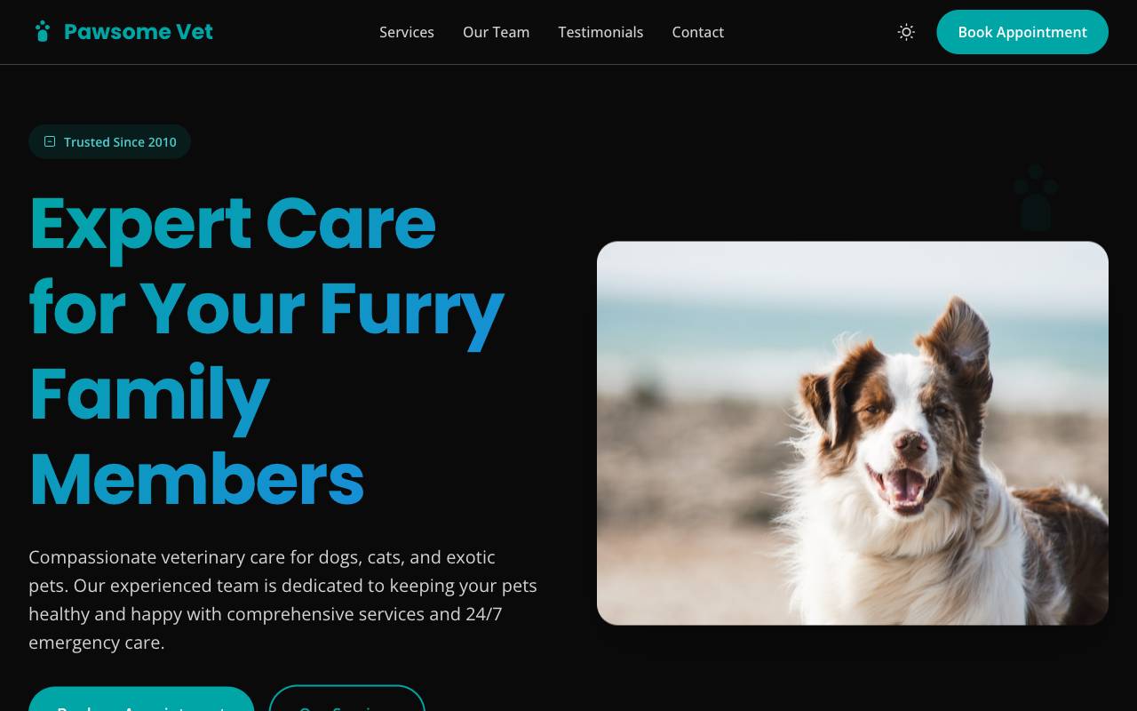 Vet Template Preview